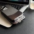 thumbnail image 2 of Stylish Titanium Metal Paint Back Case for iPhone 13, Thin Fit Rock Pattern Color-Matching Design Support Wireless Charging Lightweight Drop Protecttion for iPhone 13 - Blue, 2 of 10