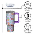 thumbnail image 3 of 30 Oz Merry Christmas Tree Tumbler With Handle, Coffee Travel Cup, Winter Holiday Gift, 3 of 5