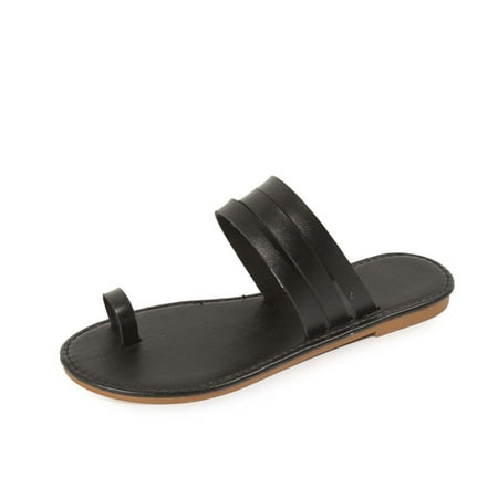 

YanHoo Retro Flip-flops for Women 2023 Open Clip Toe Ring Flat Sandals Summer Casual Comfortable Slippers for Beach