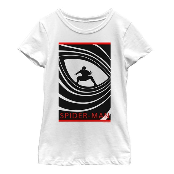 Girl's Marvel Spider-Man: Far From Home Eye Swirl Graphic Tee White X Large
