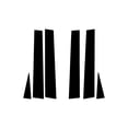 thumbnail image 3 of Rvinyl Pillar Post Window Trim Compatible with Jeep Grand Cherokee 2005-2010 - Gloss (Black), 3 of 10