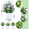 Der Rose 4 Packs Small Fake Plants Mini Artificial Faux Plants with ...