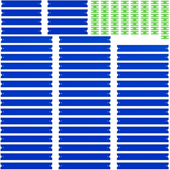 VOLTWAYZ Straight Track Pieces Compatible with Hot Wheels - 52-Piece XL Expansion Pack for 1:64 Scale Racing (50 Feet Total) - Blue Straight Tracks   65 Connectors