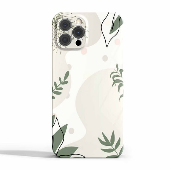 Green Leaf Case Compatible with iPhone 11 Pro Max,Aesthetic Art Design Full Cover Protective Case