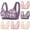 13# Purple, variant on Front Closure Bra for Women Daisy Print Up Comfort Wide Strap Breathable Wireless Everyday Bras Beige 42