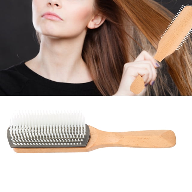 Hair Scalp Professional Comb Wood + Nylon Nine Row Comb Care for Scalp ANGGREK Otros