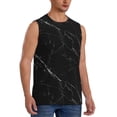 thumbnail image 2 of Easygdp Black Marble Texture Abstract Men's Breathable Tank Tops Sleeveless Sporty T Shirts for Basketball, Mountaineering, Bodybuilding -XX-Large, 2 of 8