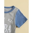 thumbnail image 5 of Wassery Baby Boys Summer Outfits 6 12 18 24 Months Infant Letter Print Short Sleeve T-shirt Tops and Casual Contrast Color Shorts Set 2Pcs, 5 of 9