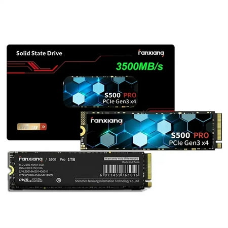 fanxiang S500 Pro 512GB NVMe SSD m.2 PCIe Gen3x4 2280 Internal Solid State Drive,up to 3200MB/s