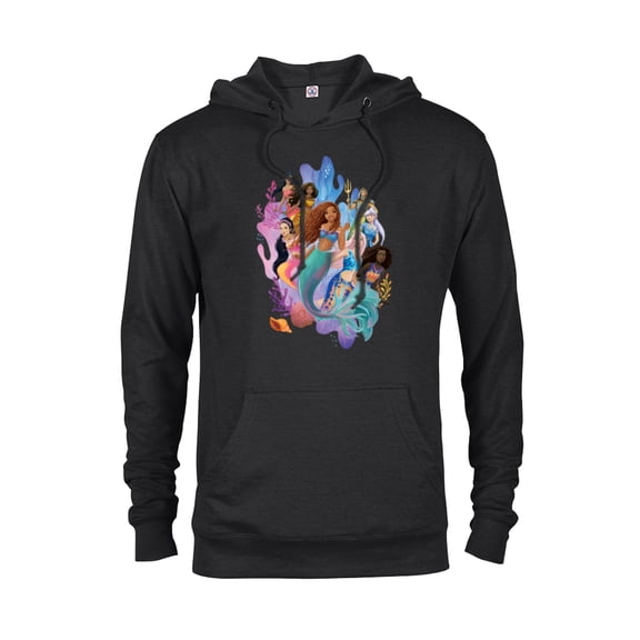 Disney The Little Mermaid Ariel Royal Ocean Family - Pullover Hoodie for Adults - Customized-Black