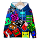 thumbnail image 3 of Sudadera con capucha para hombre Game Geometry Dash con estampado gráfico 3D, moda urbana de otoño para niño, sudadera informal de manga larga de gran tamaño, 3 of 5