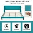 thumbnail image 5 of Allewie King Size Fabric Upholstered Platform Bed Frame with Wingback Headboard, Jade Green, 5 of 7