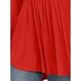 thumbnail image 3 of Gvmfive Women Plus Size Long Sleeve Tunic Tops Henley Pleated Button Down Asymmetrical Flowy Blouse, 3 of 4