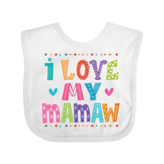 Inktastic I Love My Mamaw Cute Granddaughter Girls Baby Bib