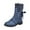 Blue, variant on TKYCMSUAKI Women's Mid-Calf Boots,Womens Mid-calf Snow Boots Fashion Back Strap Elastic Round Toe Square Heel Slip-On Boots Winter Outdoor Warm Casual Shoes