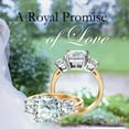 thumbnail image 5 of Samie Collection Meghan Markle Engagement Rings Inspired by Royal Wedding: 3.67ctw 3 Stone Cubic Zirconia & Simulated Gemstone Promise Ring: 18K Yellow Gold, 18K Rose Gold & Rhodium Plating, Size 5-10, 5 of 7