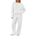 thumbnail image 4 of Womens Sweatsuits 2 Piece Lounge Matching Sweat Sets Fall Outfits Light Gray XL, 4 of 7