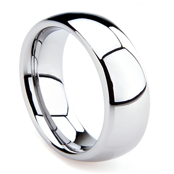 CCOCC Tungsten Carbide Men's Plain Dome Wedding Band Ring Sz 10.0