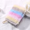 thumbnail image 4 of Bolsa Titular de la tarjeta de rayas de colores Monederos suaves y esponjosos Lindo corto para viajes diarios Tmvgtek Para Estrenar, 4 of 8