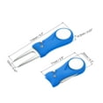 thumbnail image 2 of Uxcell Golf Divot Tool, 2 Pack of Foldable Repair Fork with Button Ball Marker Training Accessory for Golf Sport , Blue, 2 of 6