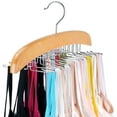 thumbnail image 4 of Xiyztok Camisole Hanger Clothes Wood Hanger Organizer Tank Top Organizer with 24 Metal Hooks 360 Degrees Rotation Strappy Dress Hanger Multipurpose Hanger for Home Closet Wardrobe Dormitory, 4 of 10