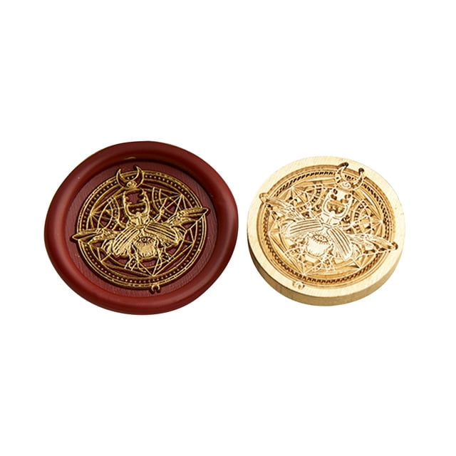 Cuadros Decorativos Sello de forma especial con cabeza de cobre en relieve 3D para tarjeta de boda (escarabajo) Likrtyny embutido en tela