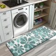 thumbnail image 3 of Teal Daisy Flower Pattern Kitchen Rug Mat,Kitchen Runner Rugs Non Skid Washable,Decorative Kitchen Floor Mats for Kitchen,Sink,Laundry,17"x47.2", 3 of 7