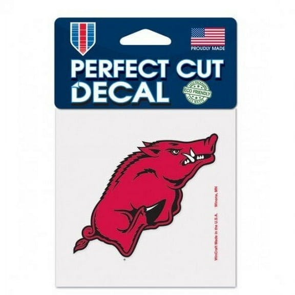 NCAA Arkansas Prime 4" x 4" Perfect Cut Decal