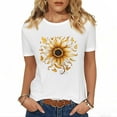 thumbnail image 2 of Sevevn Women's Printed Short Sleeved T-shirt Top Deal of the Week White XXL, 2 of 5