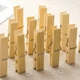 thumbnail image 3 of Fimeskey 20 Pieces Bamboo Clothespins - Clothes Pins, Heavy Duty Outdoor Springs, Crafts, Picture Baby Hanging Clothes Wood Clothespins, 3 of 7