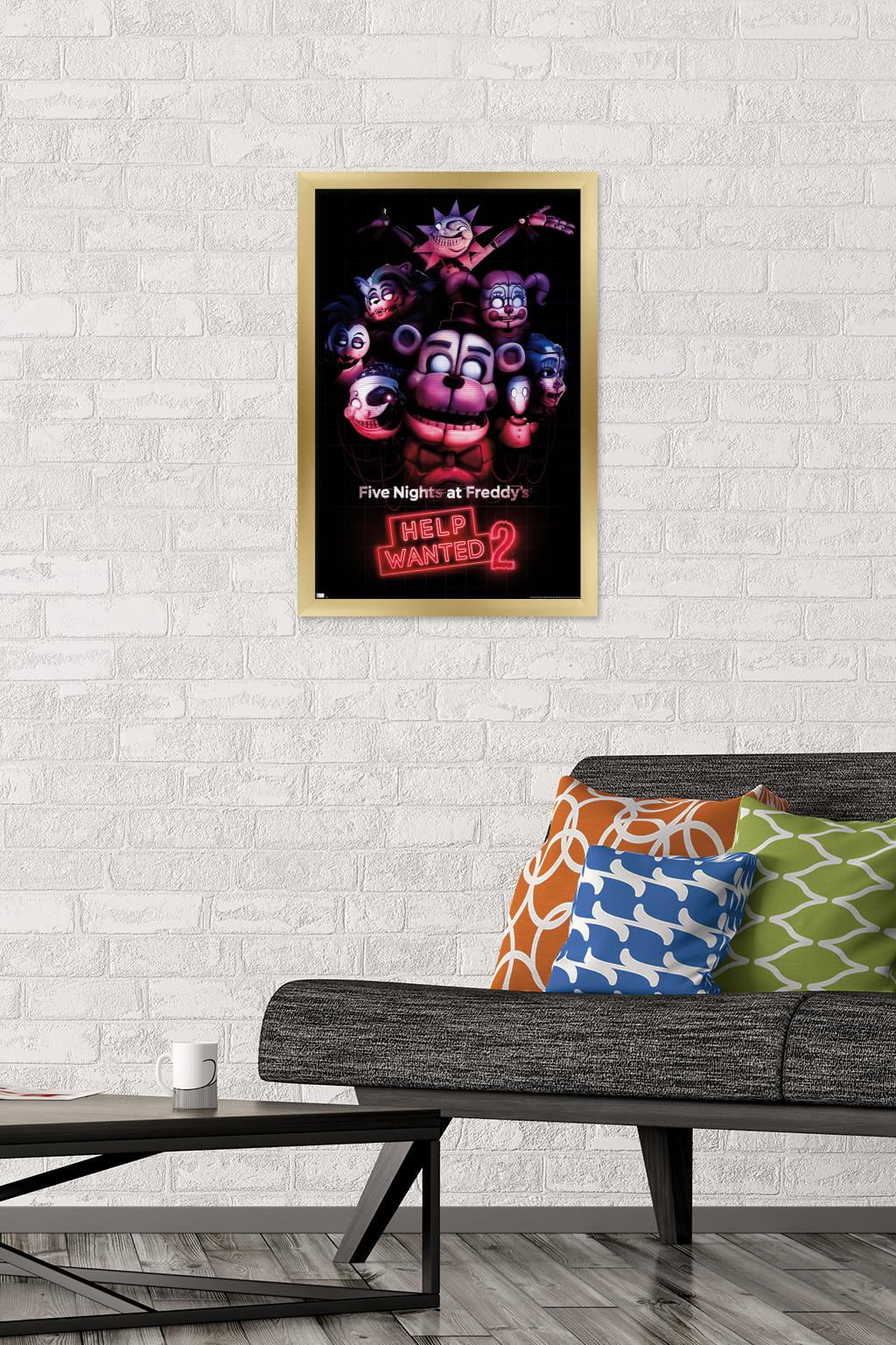 Five Nights at Freddy's: Help Wanted 2 - Key Art Wall Poster, 14.725" x 22.375" Framed