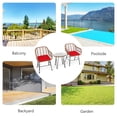 thumbnail image 6 of Gymax 3PCS Rattan Patio Conversation Set Bistro Chat Set w/ Red Cushions, 6 of 10