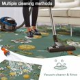 thumbnail image 5 of Green Botanical Outdoor Rug for Patio/Deck/Porch, Non-Slip Large Area Rug 4 x 6 Ft, Spring Floral Summer Lemon Birds Indoor Outdoor Rugs Washable Area Rugs, Reversible Camping Rug Carpet Runner, 5 of 8