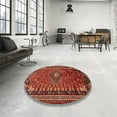 thumbnail image 4 of Ahgly Company Machine Washable Indoor Rectangle Traditional Rust Pink Area Rugs, 3' x 5', 4 of 7