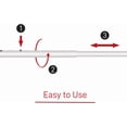 thumbnail image 6 of SecurityMan Adjustable Door & Patio Security Bar, Heavy-Duty Iron, 18.25"-47.5 Adjustable", White, 6 of 10