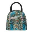 thumbnail image 2 of Haiem Vintage Print Island Skull Printed Lunch Bag Women, Lunch Box Lunch Bag for Women, Small Leakproof Cute Lunch Tote Large Capacity Reusable Insulated Cooler Lunch Container, 2 of 6