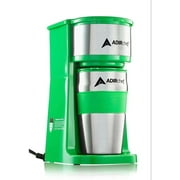 AdirChef Grab & Go Green Single Serve Portable Coffee Maker