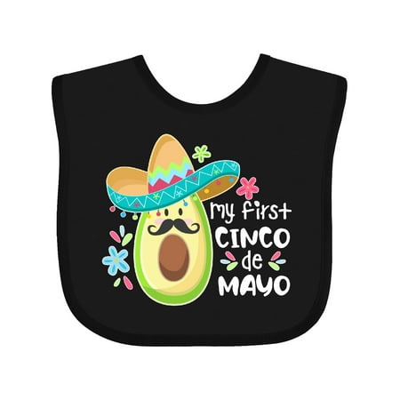 

Inktastic My 1st Cinco De Mayo Avocado in Sombrero Gift Baby Boy or Baby Girl Bib