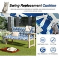 thumbnail image 3 of Porch Swing Cushion 47in, Waterproof Bench Cushion for Outdoor Furniture, 2-3 Seater Replacement Glider Cushion with Ties for Backyard and Garden（palm 47"), 3 of 6