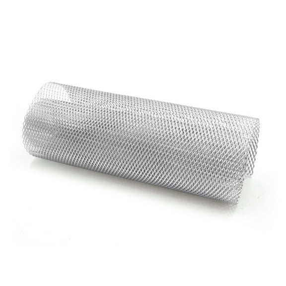 Unique Bargains Car Silver Tone Aluminum Alloy Front Bumper Rhombic Grill Mesh Sheet 4 x 8mm