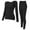 Black, variant on Women's Winter Seamless Thermal Underwear Set Round Neck Long Sleeve Tight Fit Warm Clothing