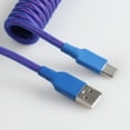 thumbnail image 4 of Usb Type c Fast Charging Cable Coil Custom Keyboard Cable Mechanical Keyboard Cable Double Sleeve, 4 of 5
