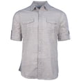 thumbnail image 3 of Vintage Brand Men's Micro Stripe L/S Button Down Shirt (White/Black, Small), 3 of 5