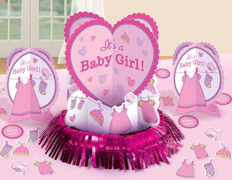 Baby Shower Girl Shower with Love Table Decorating Kit
