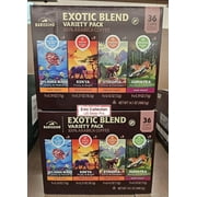 Barissimo Exotic Blend Verity Pack 100% Arabica Coffee Kona, Kenya, Ethiopia, Sumatra 14.1oz 400.5g (2 Boxes)