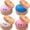 4 Pcs A, variant on Yippzo Mystery Dumpling Squishy , 3.35 Inch Giant Dumpling Stress Ball, Rainbow Mystery Squishy Bun, Soft Squeeze Decompression Dough for Adults