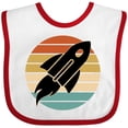 thumbnail image 3 of Inktastic Space Rocket Retro Sunset Boys or Girls Baby Bib, 3 of 4
