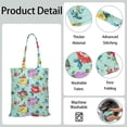 thumbnail image 2 of Watercolor Flower Pattern Reusable Shopping Bag - Durable & Washable Tote, 2 of 6