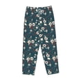 thumbnail image 6 of Uemuo Vintage Floral Pattern Women's Wide Leg Palazzo Lounge Pants with Pockets Light Weight Loose Comfy Casual Pajama Pants-X-Large, 6 of 9