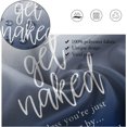 thumbnail image 2 of Stall Shower Curtain 36"W x 72"L Get Naked Navy Blue Ombre Narrow Standing Single Bathroom Curtains 36 Inch Funny Inspirational Quotes Gradient Polyester Fabric Design 7 Pack Plastic Hooks, 2 of 6